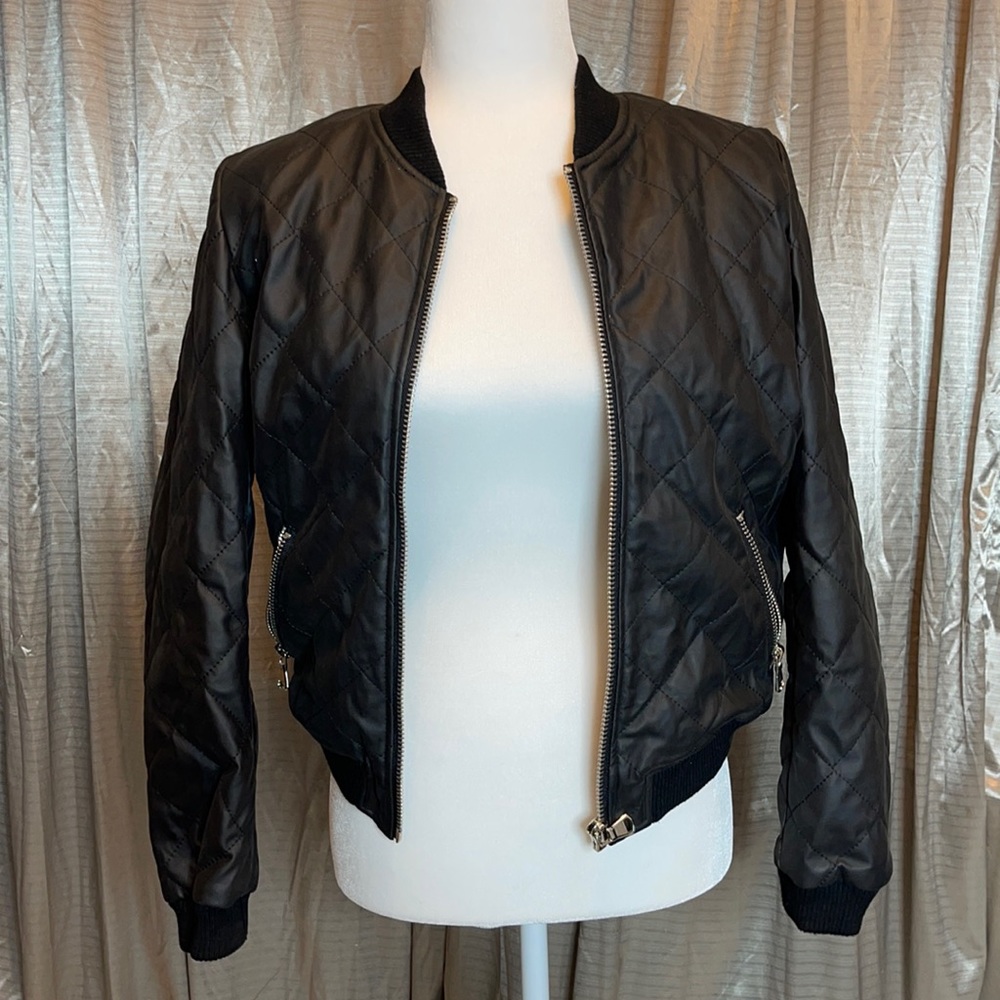 Black bomber jacket